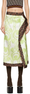 Dries Van Noten High Waist Mid-length Wrap Skirt In Green