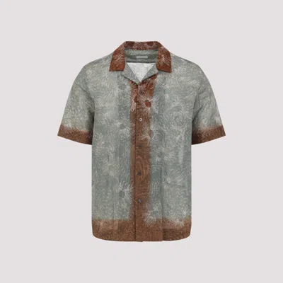 DRIES VAN NOTEN GREEN EMBROIDERY SHIRT