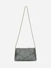 Dries Van Noten Womens Raffia Envelope Crinkled Woven Clutch Bag In Gray