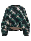 Dries Van Noten Abstract Pattern Long Sleeve Relaxed Sweatshirt In Green