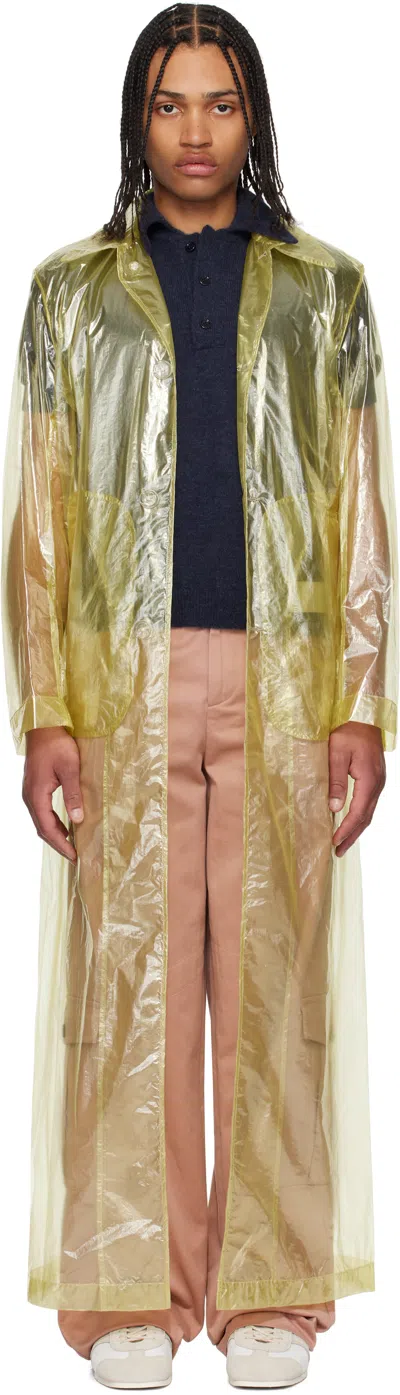 Dries Van Noten Green Loose Fit Mac Coat In 201 Lime