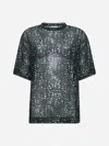 Dries Van Noten Green Mesh Printed T-shirt