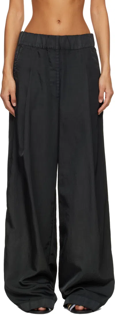 Dries Van Noten Green Overdyed Trousers In Black