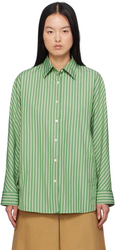 Dries Van Noten Green Oversized Shirt In 604 Green