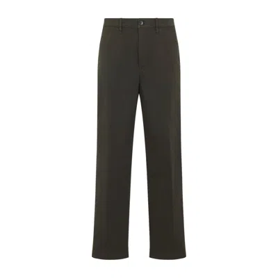 Dries Van Noten Green Pickerbys Cotton Pants In Brown