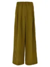Dries Van Noten Trousers Wide Leg Elastic Waistband In Green