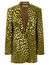 Dries Van Noten 'basti' Blazer Featuring Notched Lapels In Green