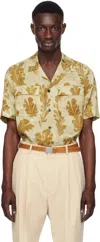 Dries Van Noten Green Sateen Shirt In 975 Dessin A