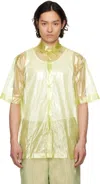 Dries Van Noten Green Sheer Shirt In 201 Lime