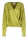 Dries Van Noten Draped Silk-blend Satin Blouse