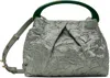 Dries Van Noten Green Small Folded Crushed Bag In 506 Raf
