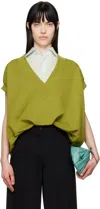 Dries Van Noten Green V-neck Vest In 601 Light Green