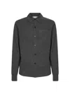 Dries Van Noten Grey Cashmere Knit Shirt In Gray
