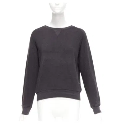 Pre-owned Dries Van Noten Grey Cotton Blend Silver Zip Back Pullover Sweater S In Gray