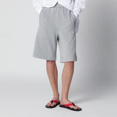 Dries Van Noten Grey Cotton Shorts In Gray