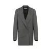 Dries Van Noten Longline Jacket With Notched Lapels And Pockets In Gray