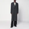 Dries Van Noten Grey Double-breasted Wool Coat Men In Gray