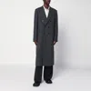 Dries Van Noten Grey Double-breasted Wool Coat Men In Gray