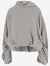 Dries Van Noten Oversized Cotton Jersey Hoodie In Grey