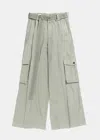 Dries Van Noten Loose Waist And Wide-leg Casual Pants In Grey