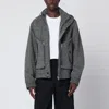 Dries Van Noten Patterned Wool Zip Jacket Front Pockets In Gray