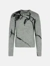 Dries Van Noten Grey Wool Blend Sweater In Gray