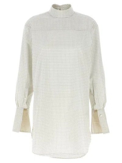 Dries Van Noten Turtleneck Oversized Shirt In White