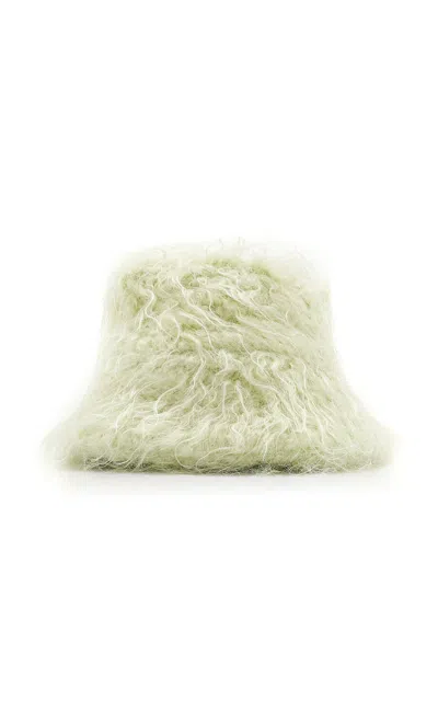 Dries Van Noten Gulia Shearling Hat In Green