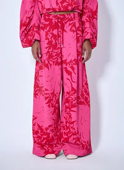 Dries Van Noten Hadium Cotton Jersey Sweatpants In Pink