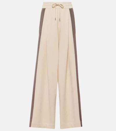 Dries Van Noten Hadium Cotton Jersey Sweatpants In Beige