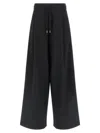 Dries Van Noten Pleated Drawstring Track Pants In Black