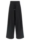 Dries Van Noten Pleated Drawstring Track Pants In Black