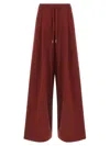 Dries Van Noten Hadium Pleated Cotton Wide Leg Sweatpants In Brown