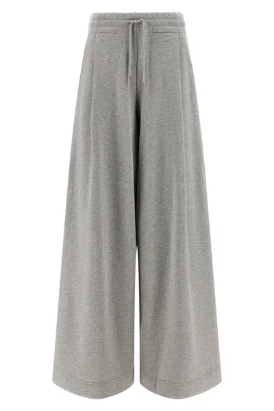 Dries Van Noten Hadium Trousers Wide Leg Back Pocket In Gray