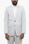 Dries Van Noten Half-lined Beeman Cotton Blazer With Notch Lapel
