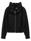 Dries Van Noten Drawstring Collar Sweatshirt With Elasticated Cuffs And Hem In Black