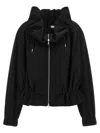 Dries Van Noten Drawstring Collar Sweatshirt With Elasticated Cuffs And Hem In Black