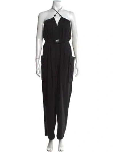 Pre-owned Dries Van Noten Halterneck Jumpsuit In Black
