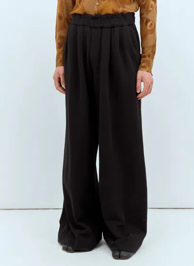 Dries Van Noten Wide-leg Trousers Back Pocket In Neutral