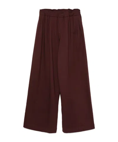 Dries Van Noten Hama Wide-leg Trousers In Burgundy