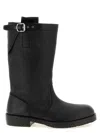 Dries Van Noten Hammered Leather Boot In Black
