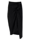 Dries Van Noten Ruffle-trim Cotton Midi Skirt In Black