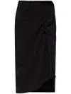 Dries Van Noten Black Skirt With Draping