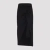 Dries Van Noten Black Skirt With Draping In Black