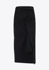 Dries Van Noten Hanam Midi Skirt In Black