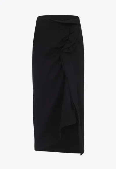 Dries Van Noten Hanam Midi Skirt In Black