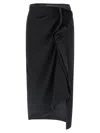 Dries Van Noten Hanam Skirts Black In Animal Print