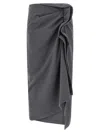 Dries Van Noten Hanam Skirt In Gray