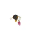 Dries Van Noten Handmade Glass Disc Shell Paste Ring In Multi