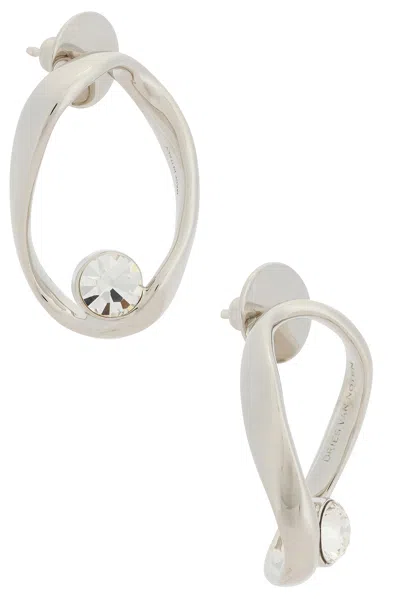 Dries Van Noten Handmade Loop Earrings In Black